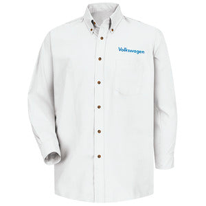 Volkswagen Men's Long Sleeve Poplin Dress Shirt -Left Chest Volkswagen