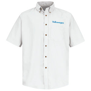 Volkswagen® Men's Short Sleeve Poplin Dress Shirt - White - 1742WH