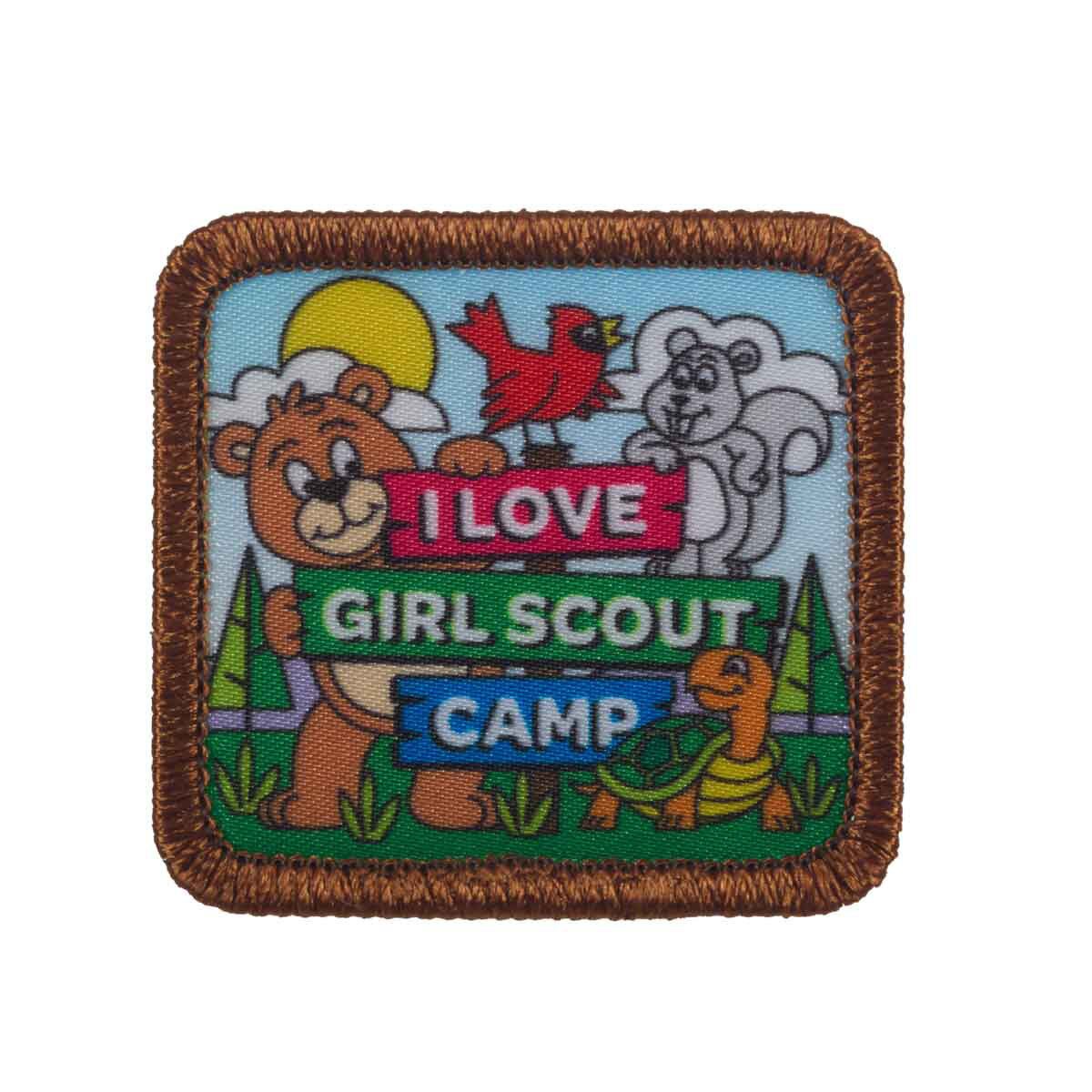 Girl Scouts I Love Girl Scout Camp Sew-On Patch - 18452