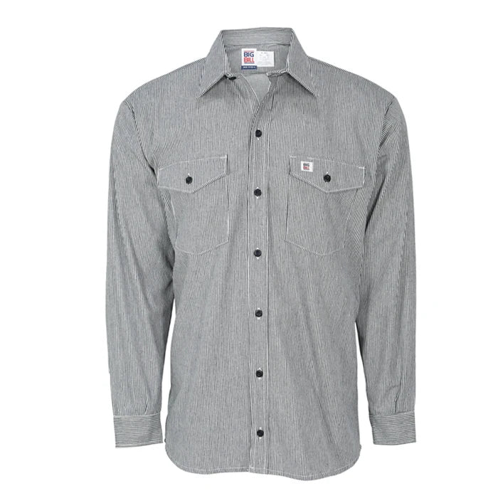 Big Bill Hickory Stripe Long-Sleeve Button Shirt