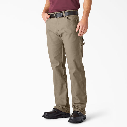 Dickies Relaxed Fit Heavyweight Duck Carpenter Pants - Rinsed Desert Sand