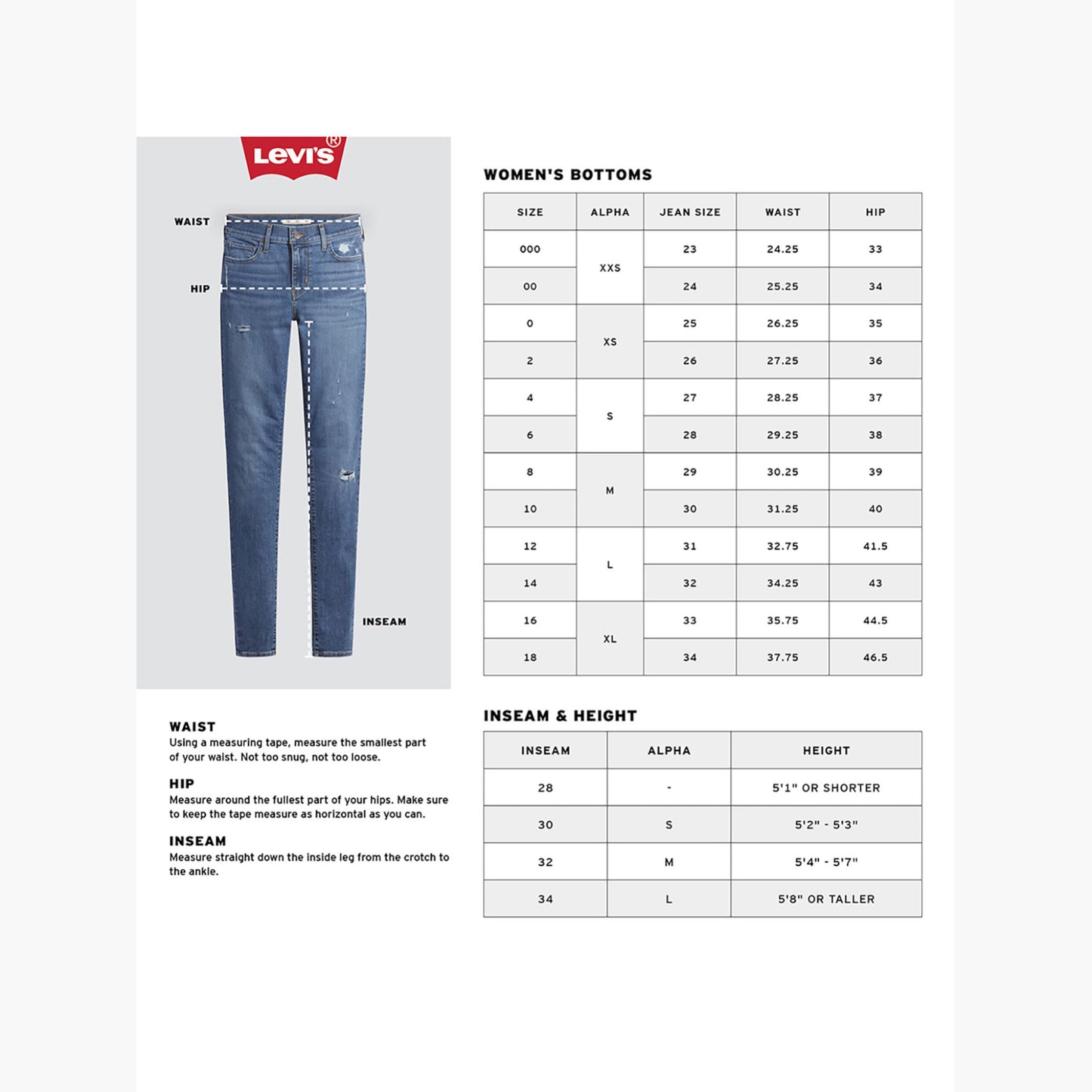 Levi's 721 High Rise Skinny Women's Jeans - Straight Through