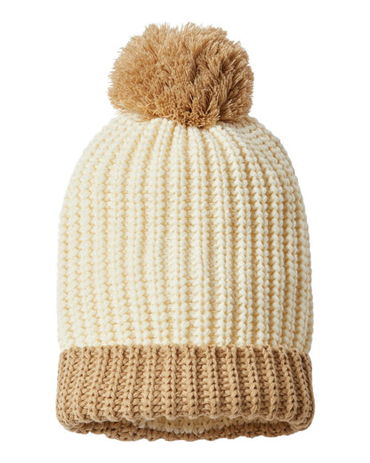 Richardson - Chunky Cable with Cuff & Pom Beanie - 143R