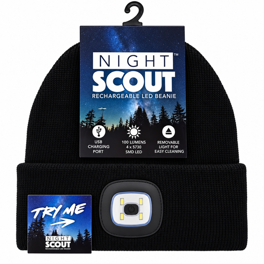 Night Scout Rechargeable LED Beanie – 100 Lumens