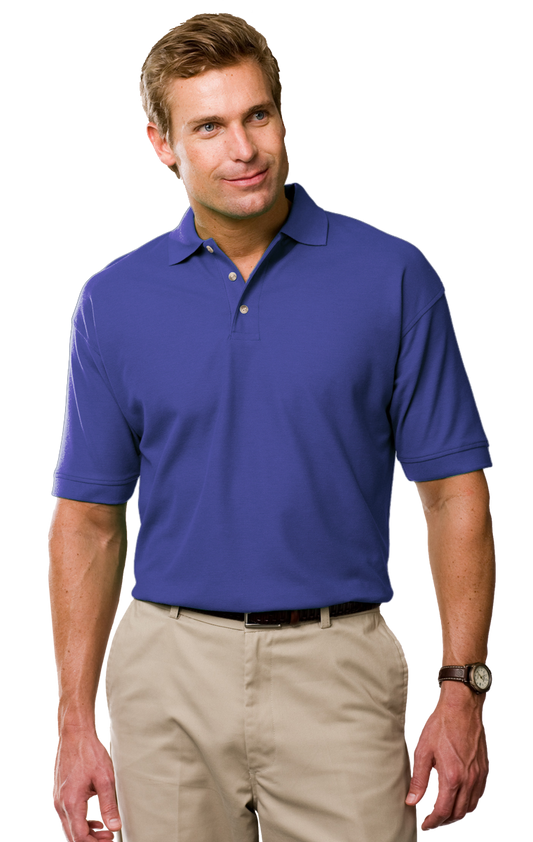 Blue Generation Men's Cotton Pique Polo-BG2201 -French Blue