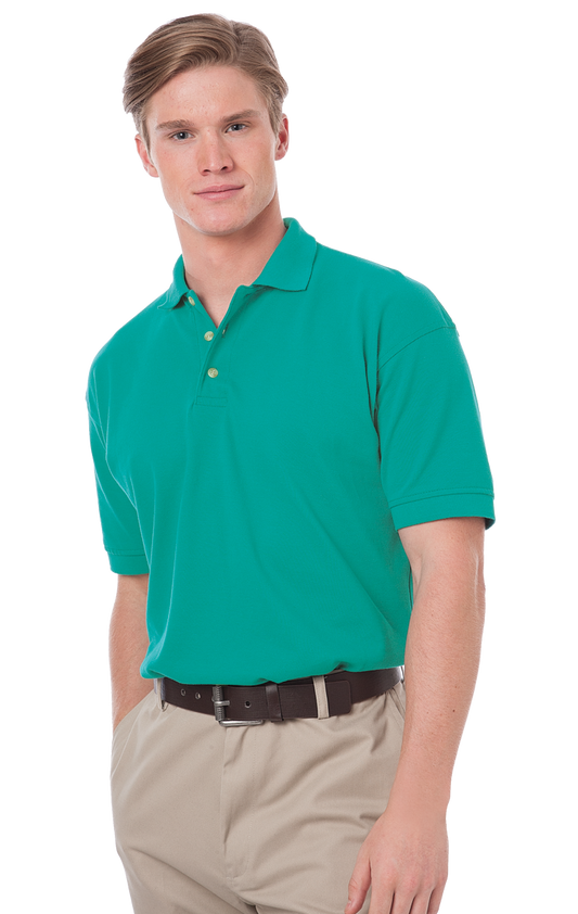 Blue Generation Men's Cotton Pique Polo-BG2201 -Jade