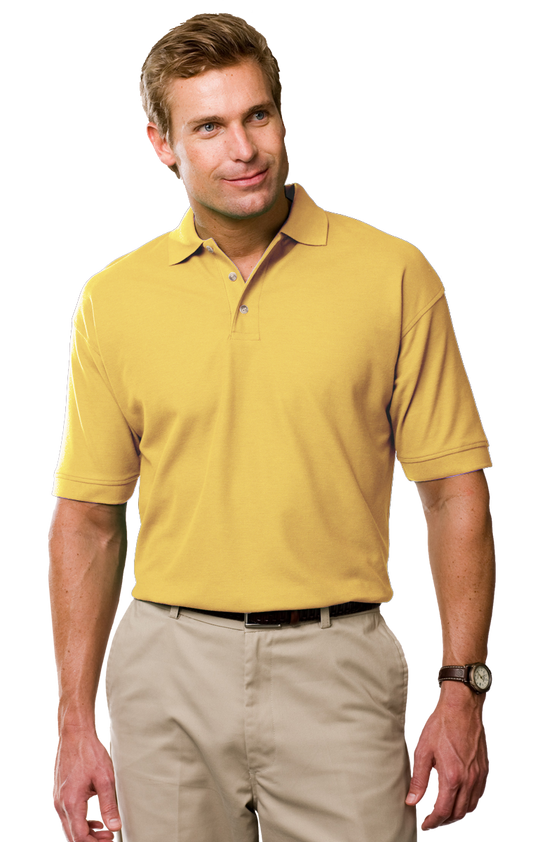 Blue Generation Men's Cotton Pique Polo-BG2201 -Maize