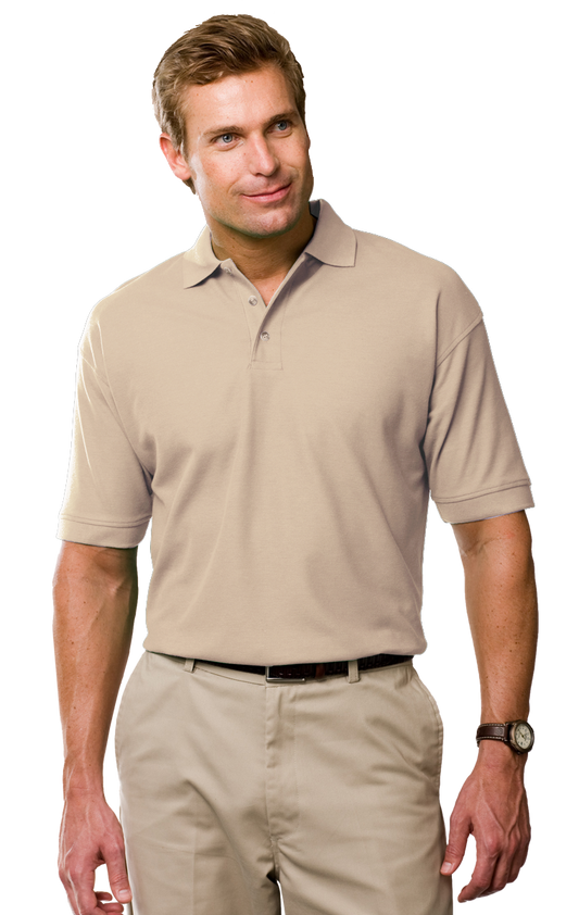 Blue Generation Men's Cotton Pique Polo-BG2201 -Natural