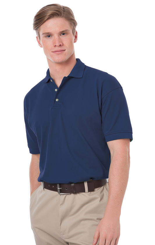 Blue Generation Men's Cotton Pique Polo-BG2201 -Navy