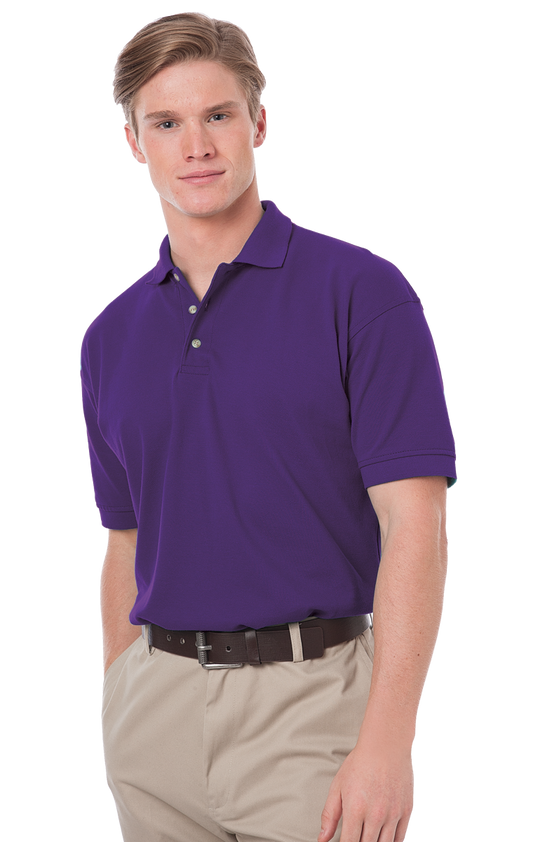 Blue Generation Men's Cotton Pique Polo-BG2201 -Purple