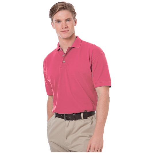 Blue Generation Men's Cotton Pique Polo-BG2201 -Sangria