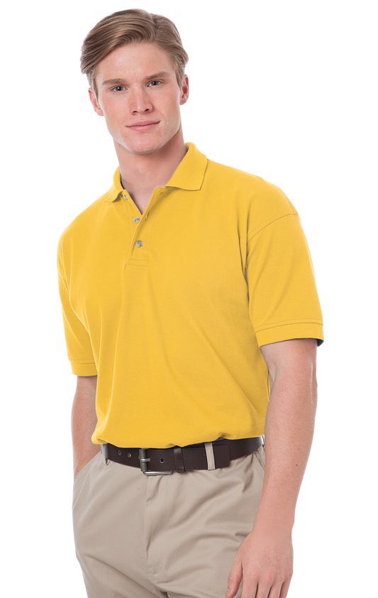 Blue Generation Men's Cotton Pique Polo-BG2201 -Yellow