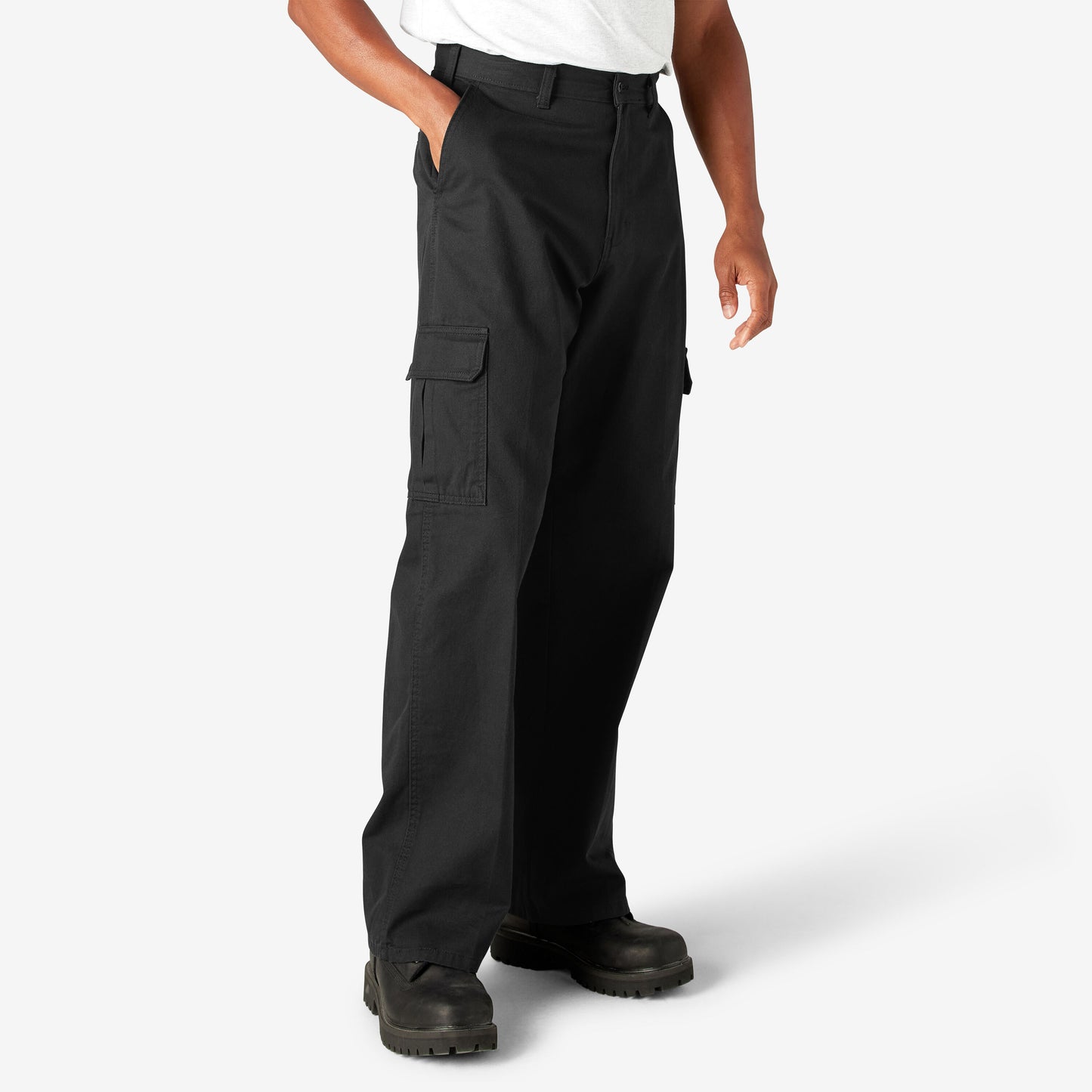 Dickies Loose Fit Cargo Pants - Rinsed Black