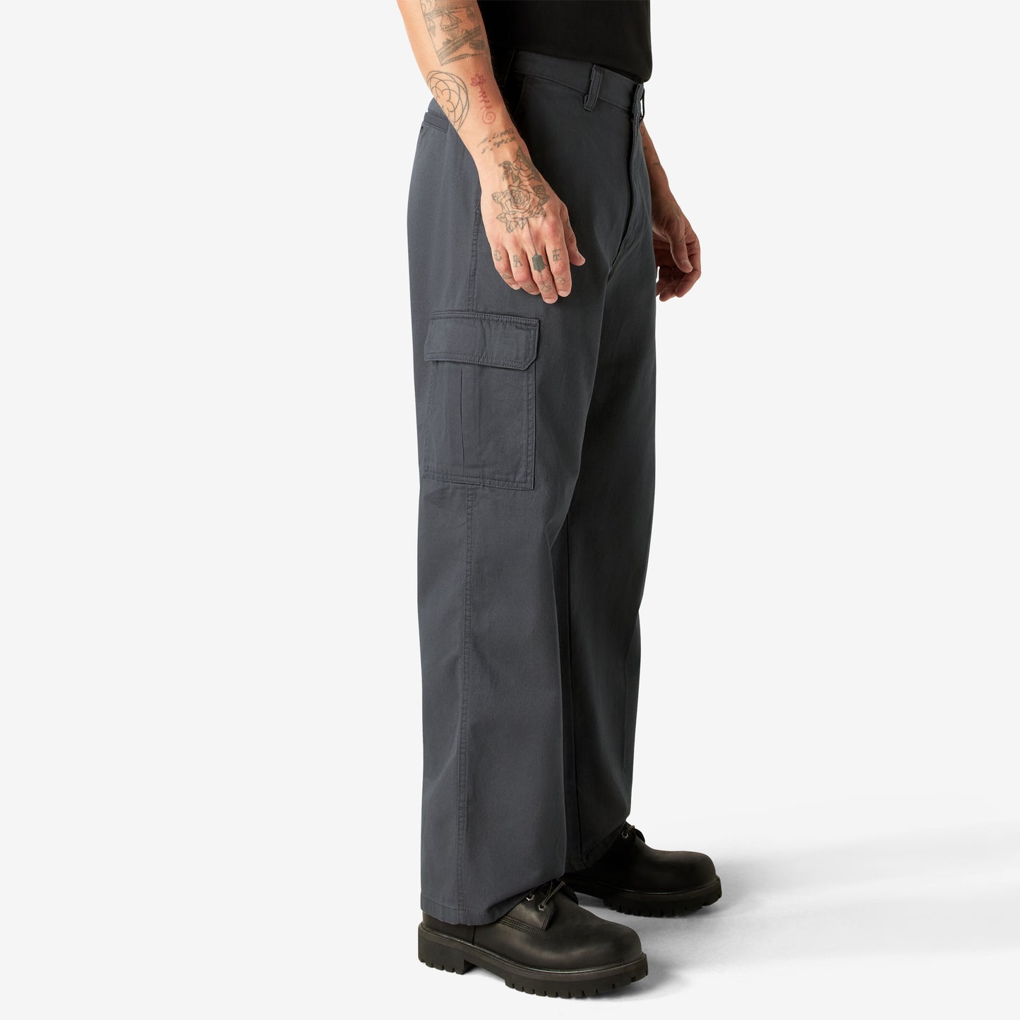 Dickies Loose Fit Cargo Pants - Rinsed Charcoal Gray