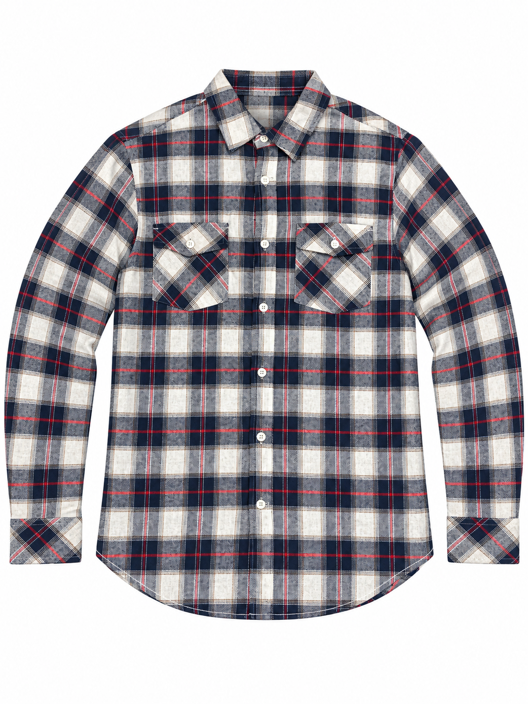 Burnside B8287 - Men's Classic Plaid Flannel Button-Up Shirt – Long Sleeve - B8287