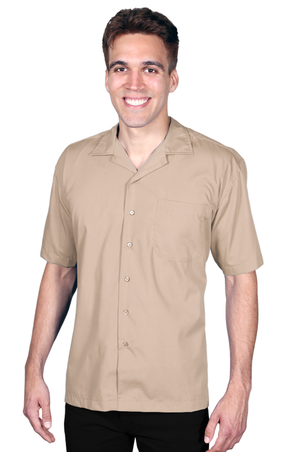 Men's Solid Poplin Camp S/S Shirt