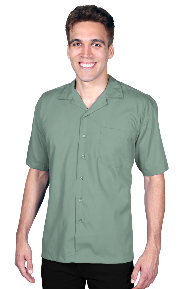 Men's Solid Poplin Camp S/S Shirt