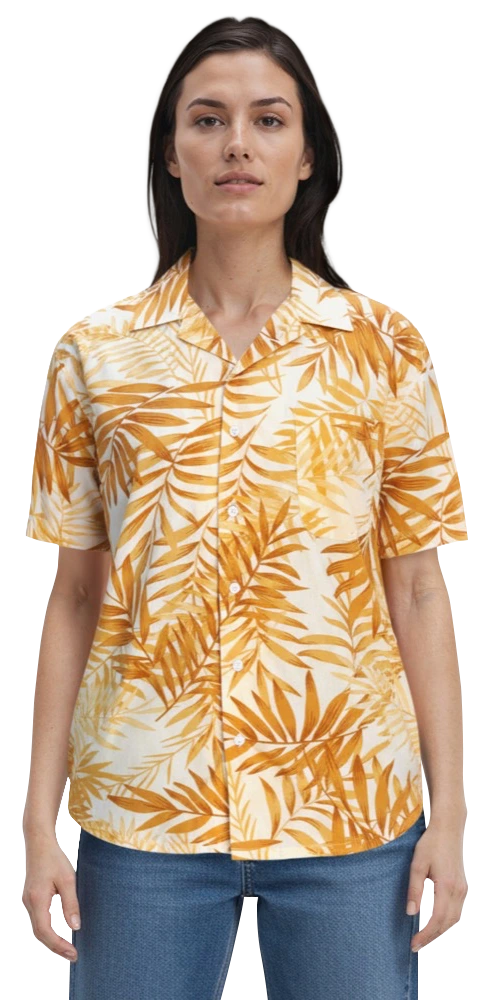 Blue Generation Tonal Print Camp Shirt-BG3107