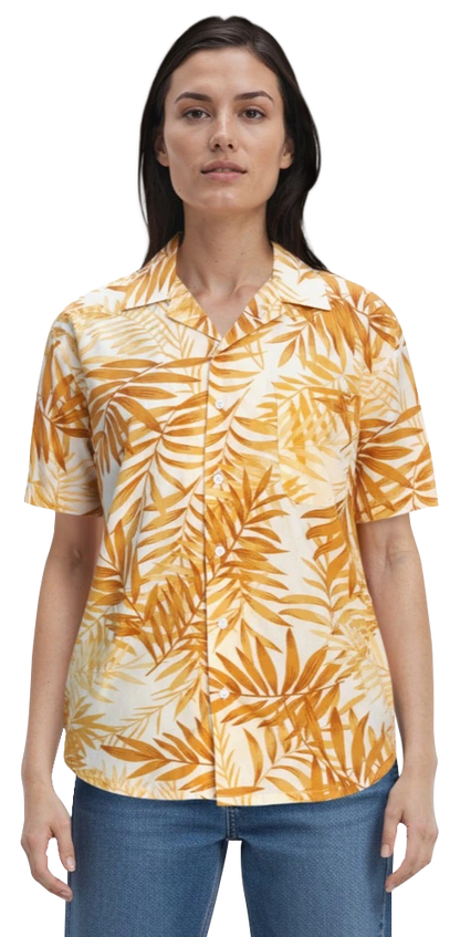 Blue Generation Tonal Print Camp Shirt-BG3107