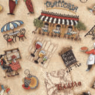 Blue Generation Bistro Print Camp Shirt-BG3108