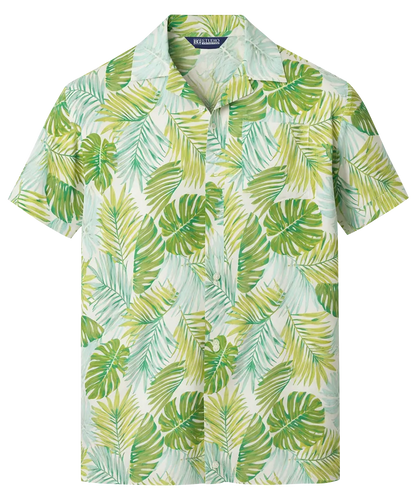 Blue Generation Adult Short-Sleeve Challis Camp Shirt-BG3110