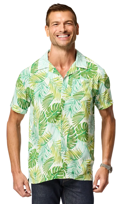 Blue Generation Adult Short-Sleeve Challis Camp Shirt-BG3110