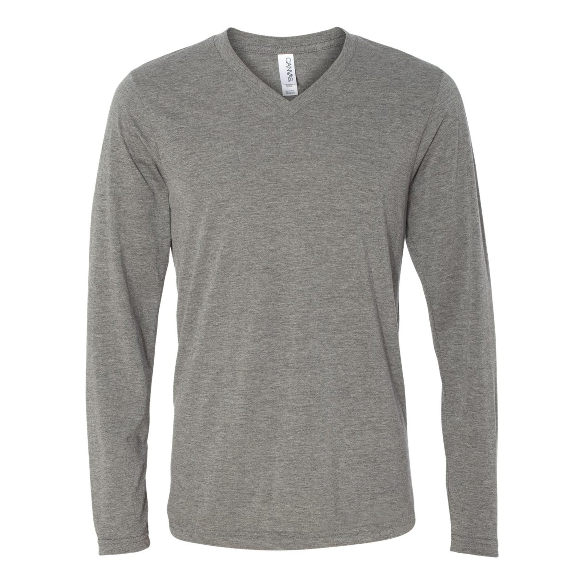 BELLA + CANVAS Unisex Long Sleeve V-Neck Tee - Basics Clothing Store