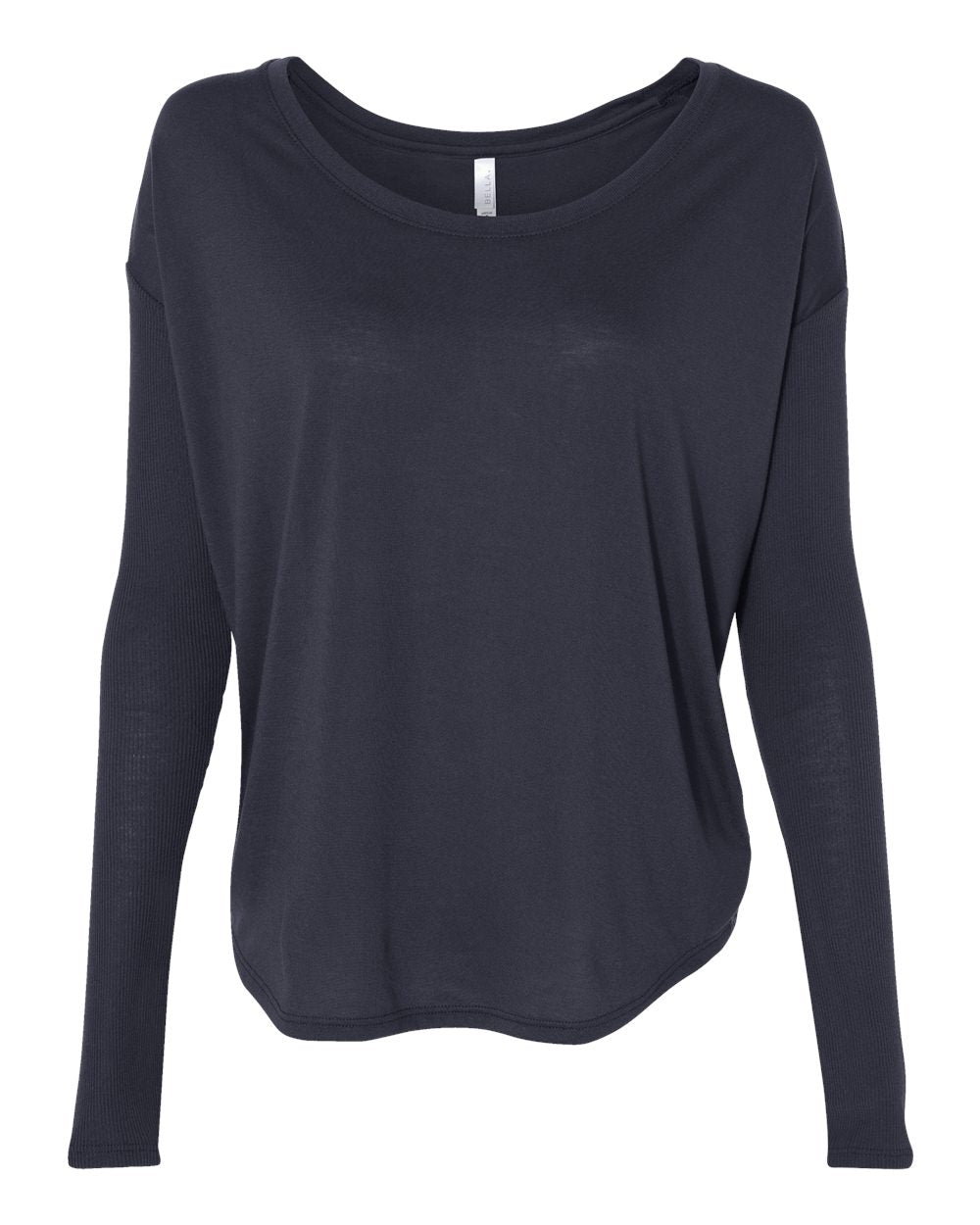 BELLA + CANVAS Women’s Flowy 2x1 Ribbed Long Sleeve Tee