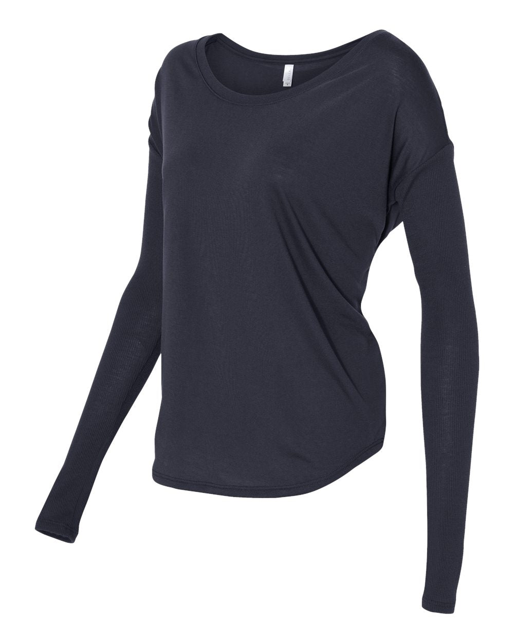 BELLA + CANVAS Women’s Flowy 2x1 Ribbed Long Sleeve Tee