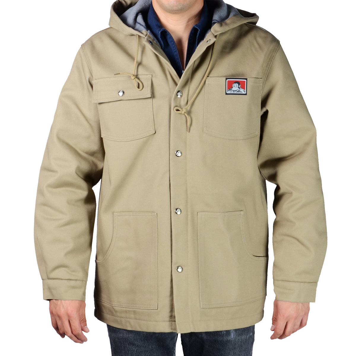 Ben Davis Hooded Jacket, Front Snap - Basics Clothing Store