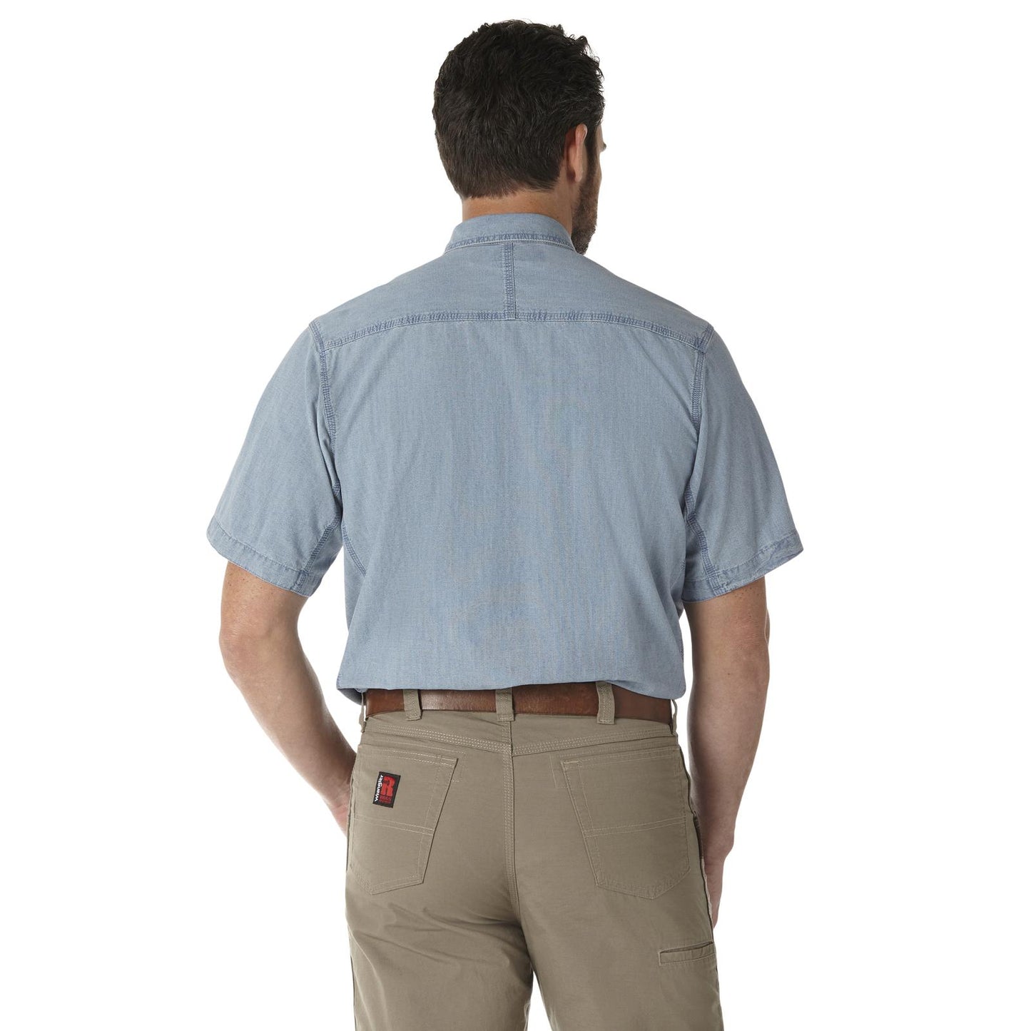 Wrangler® Riggs Workwear® Men's Chambray Work Shirt - Light Blue