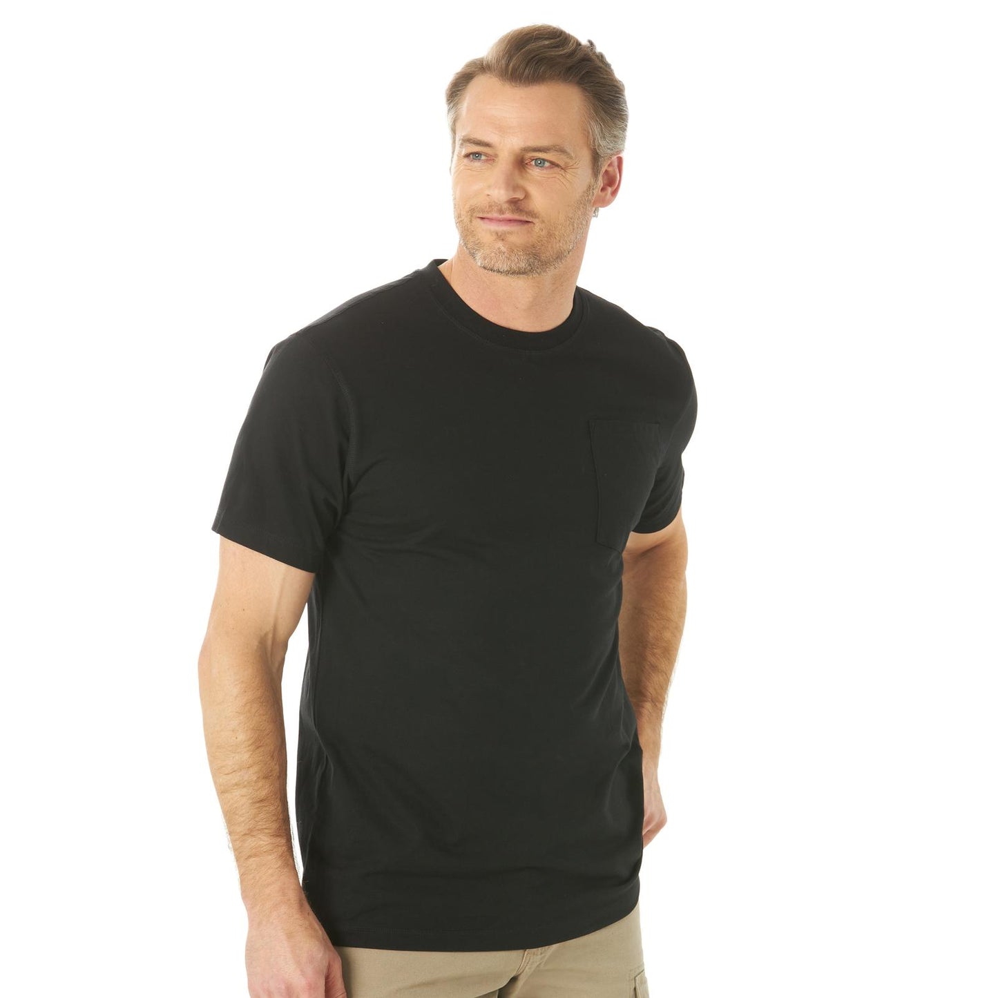 Wrangler® RIGGS Workwear® Short Sleeve 1 Pocket Performance T-Shirt - Black