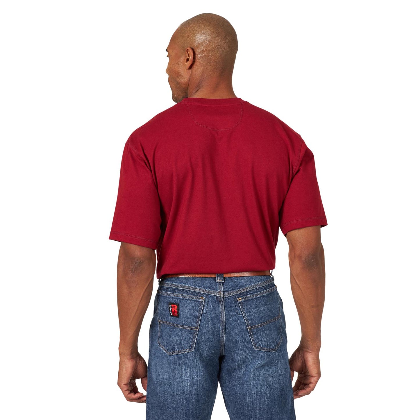 Wrangler® RIGGS Workwear® Short Sleeve 1 Pocket Performance T-Shirt - Currant Red