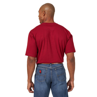 Wrangler® RIGGS Workwear® Short Sleeve 1 Pocket Performance T-Shirt - Currant Red