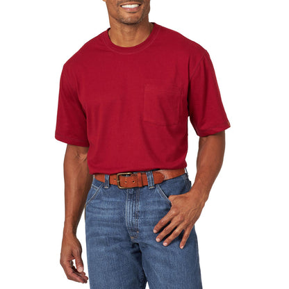 Wrangler® RIGGS Workwear® Short Sleeve 1 Pocket Performance T-Shirt - Currant Red