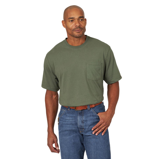 Wrangler® RIGGS Workwear® Short Sleeve 1 Pocket Performance T-Shirt - Hazel Green