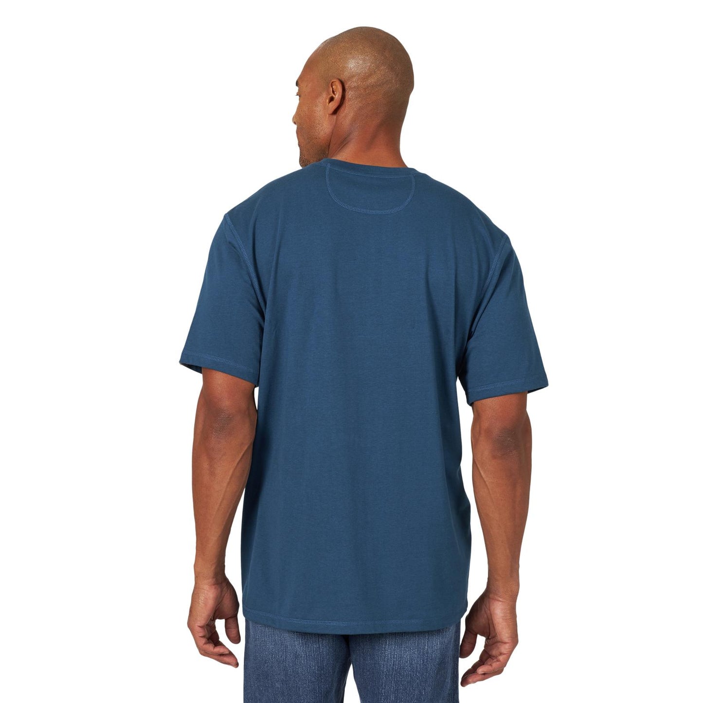 Wrangler® RIGGS Workwear® Short Sleeve 1 Pocket Performance T-Shirt - Oxford Blue