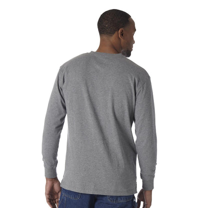 Wrangler® Riggs Workwear® Men's Long Sleeve Henley Shirt - Charcoal Grey