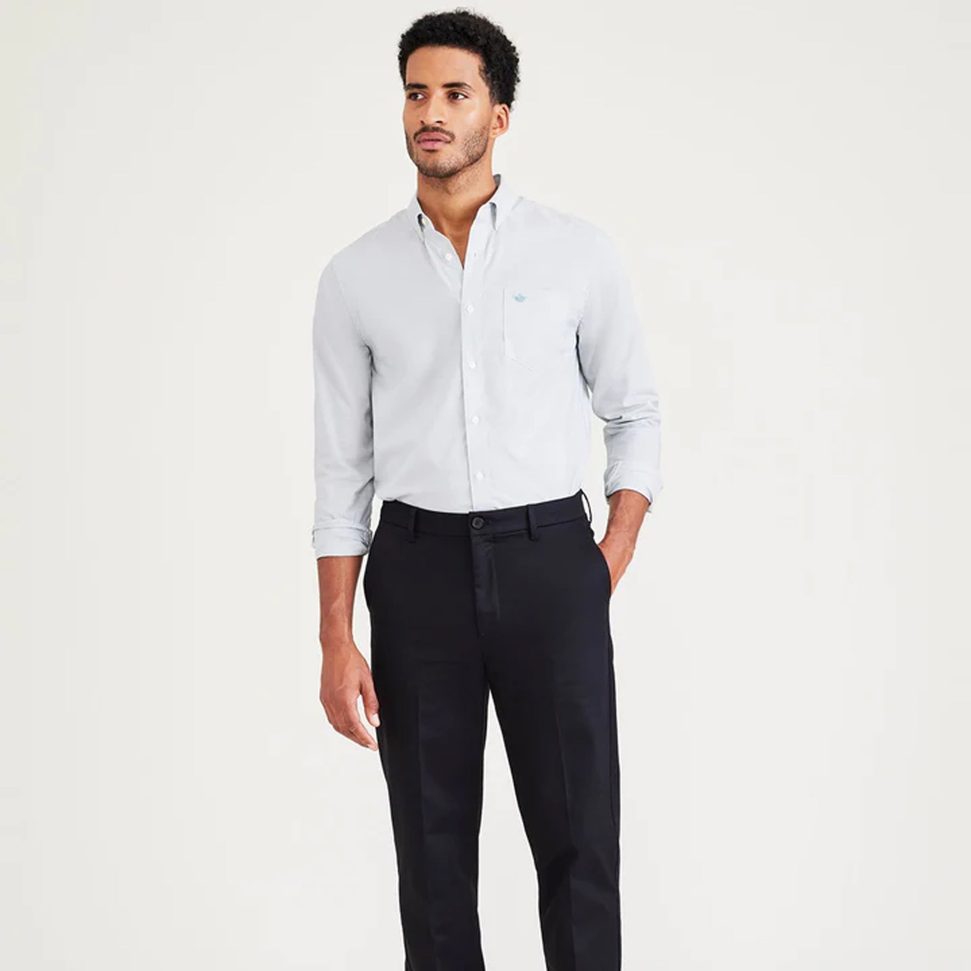 Dockers Clean Khaki Straight Fit Pants, Black, 32 x 29, Clearance - Basics Clothing Store