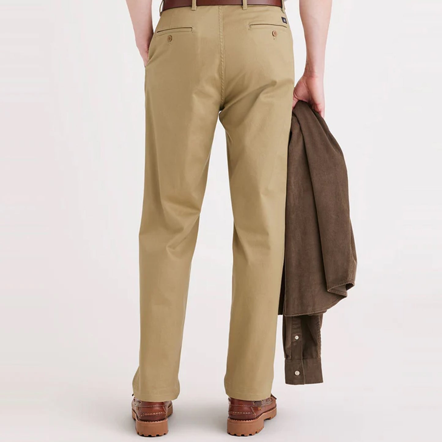 Dockers Men's 40526 Flat Front Relaxed Fit Washed Chino's, Clearance