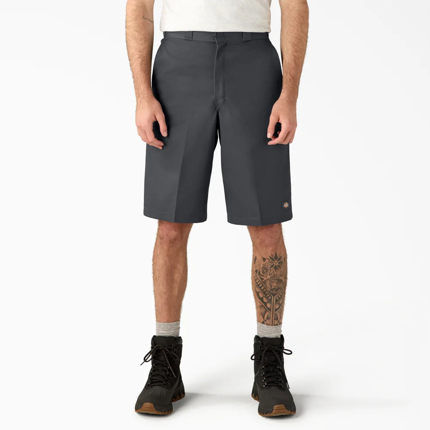 Dickies 13" Loose Fit Flat Front Work Shorts, Charcoal Gray, 32W, Clearance