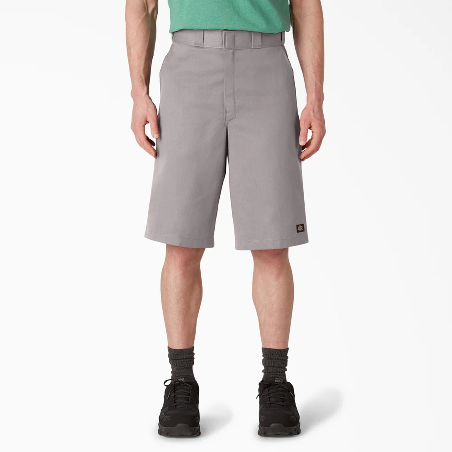 Dickies 13" Loose Fit Flat Front Work Shorts, Silver, 46W, Clearance - Basics Clothing Store