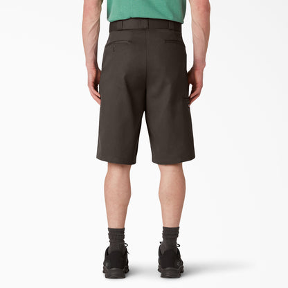 Dickies 13" Loose Fit Flat Front Work Shorts - Dark Brown