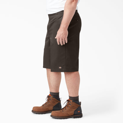 Dickies 13" Loose Fit Flat Front Work Shorts - Dark Brown