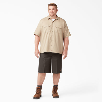 Dickies 13" Loose Fit Flat Front Work Shorts - Dark Brown