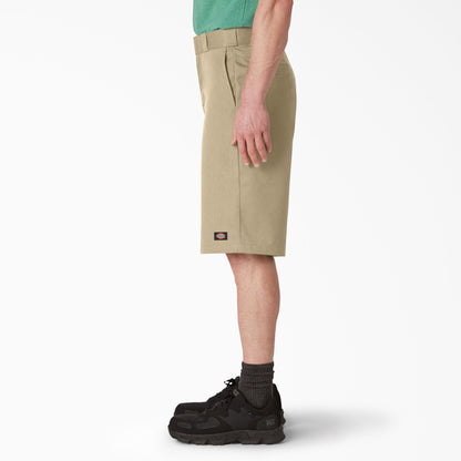 Dickies 13" Loose Fit Flat Front Work Shorts - Khaki