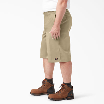 Dickies 13" Loose Fit Flat Front Work Shorts - Khaki