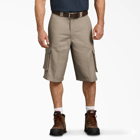 Dickies 13" FLEX Loose Fit Work Shorts, Desert Sand, 30W, Clearance