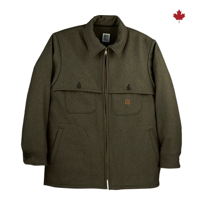 Big Bill Merino Wool Zip Front Jacket - Green -461MER