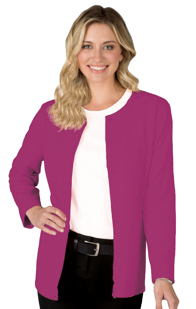 Blue Generation Ladies' L/S Button Front Cardigan-BG4701